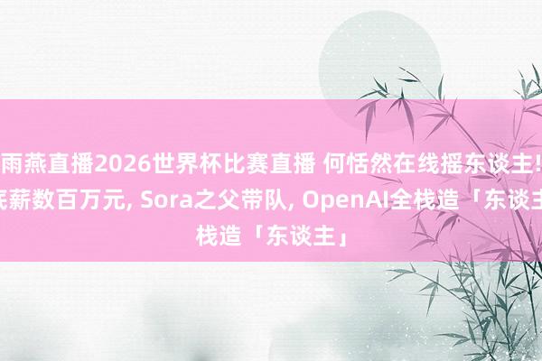 雨燕直播2026世界杯比赛直播 何恬然在线摇东谈主! 底薪数百万元, Sora之父带队, OpenAI全栈造「东谈主」