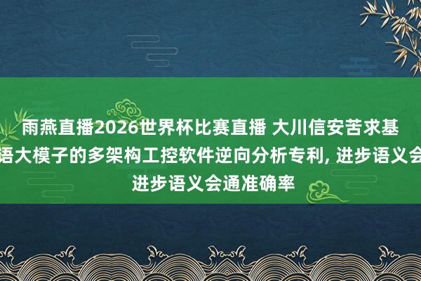 雨燕直播2026世界杯比赛直播 大川信安苦求基于机器言语大模子的多架构工控软件逆向分析专利, 进步语义会通准确率