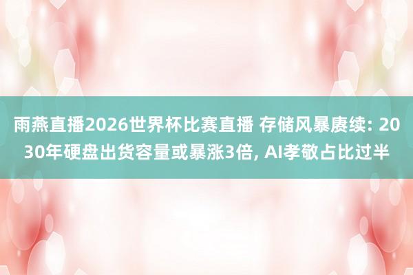 雨燕直播2026世界杯比赛直播 存储风暴赓续: 2030年硬盘出货容量或暴涨3倍, AI孝敬占比过半