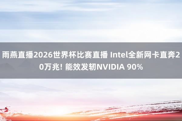 雨燕直播2026世界杯比赛直播 Intel全新网卡直奔20万兆! 能效发轫NVIDIA 90%