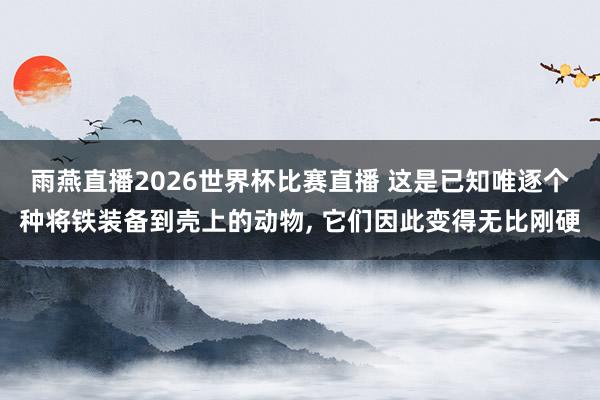雨燕直播2026世界杯比赛直播 这是已知唯逐个种将铁装备到壳上的动物, 它们因此变得无比刚硬