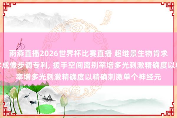 雨燕直播2026世界杯比赛直播 超维景生物肯求光学成像开拓及光学成像步调专利, 援手空间离别率增多光刺激精确度以精确刺激单个神经元