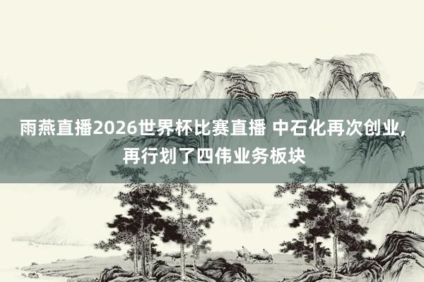 雨燕直播2026世界杯比赛直播 中石化再次创业, 再行划了四伟业务板块