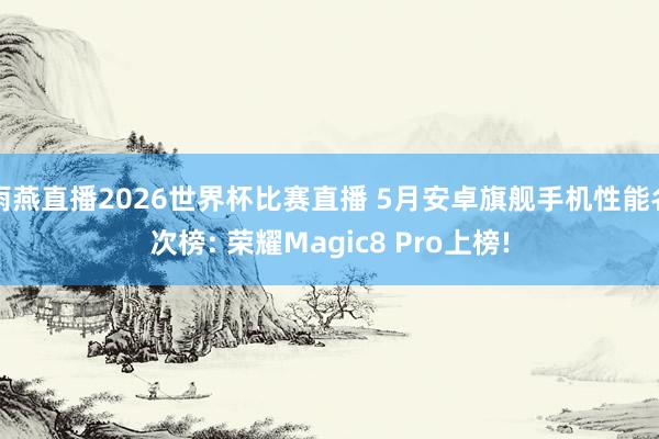 雨燕直播2026世界杯比赛直播 5月安卓旗舰手机性能名次榜: 荣耀Magic8 Pro上榜!