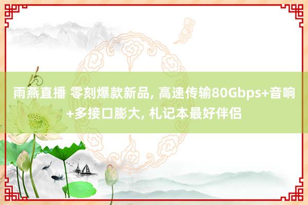 雨燕直播 零刻爆款新品, 高速传输80Gbps+音响+多接口膨大, 札记本最好伴侣