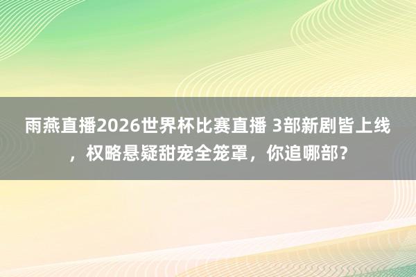 雨燕直播2026世界杯比赛直播 3部新剧皆上线,权略悬疑甜宠全笼罩,你追哪部?