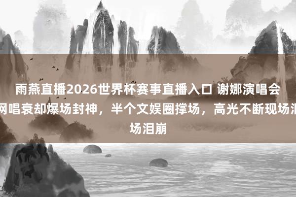 雨燕直播2026世界杯赛事直播入口 谢娜演唱会全网唱衰却爆场封神,半个文娱圈撑场,高光不断现场泪崩