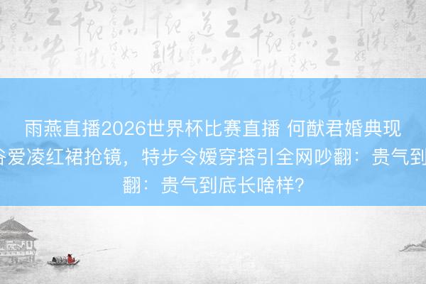 雨燕直播2026世界杯比赛直播 何猷君婚典现场曝光!谷爱凌红裙抢镜,特步令嫒穿搭引全网吵翻:贵气到底长啥样?