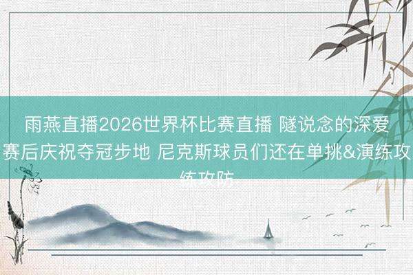 雨燕直播2026世界杯比赛直播 隧说念的深爱！赛后庆祝夺冠步地 尼克斯球员们还在单挑&演练攻防