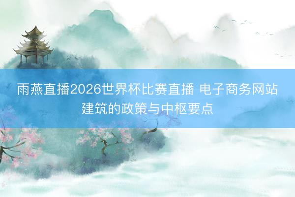 雨燕直播2026世界杯比赛直播 电子商务网站建筑的政策与中枢要点